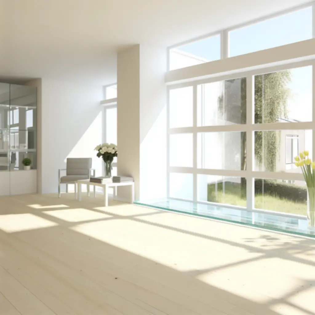 Moderne, brandschone woonruimte gereinigd door Was Service Pro